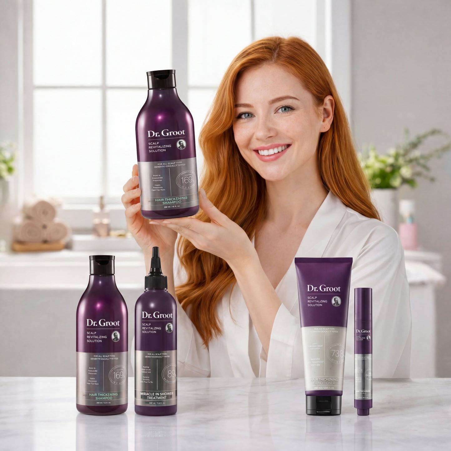 Dr.Groot Complete Set to Reduce Hair Loss, Scalp Revitalizing Solution, Hair Thickening, Biotin