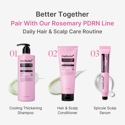 Medicube Rosemary PDRN Scalp-to-Hair Set | 3 Essential Products | Korean Hair Care