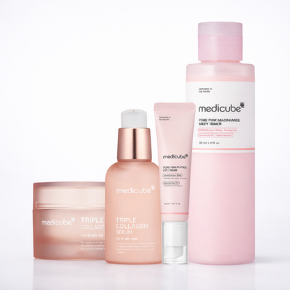 Medicube© Glass skin Barrier Support Set | Helps to Protect Skin Barrier with Triple Collagen Complex, and PDRN
